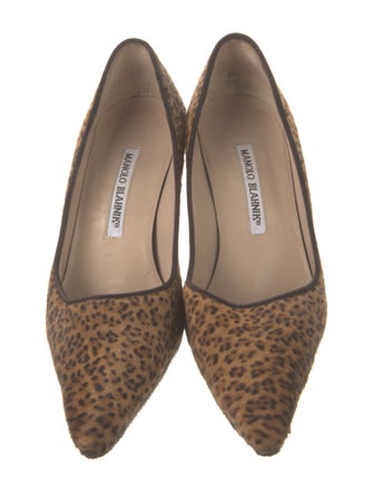 Manolo Blahnik Ponyhair Animal Print Pumps