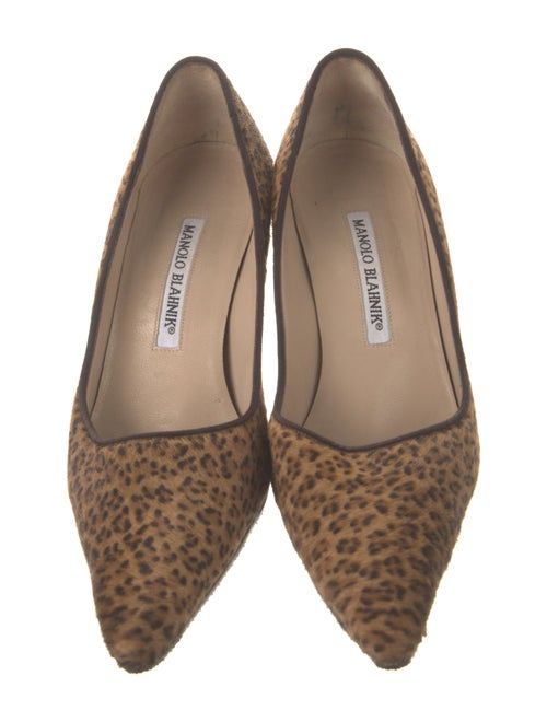 Manolo Blahnik Ponyhair Animal Print Pumps
