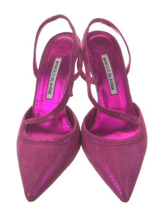 Manolo Blahnik Suede Slingback Pumps