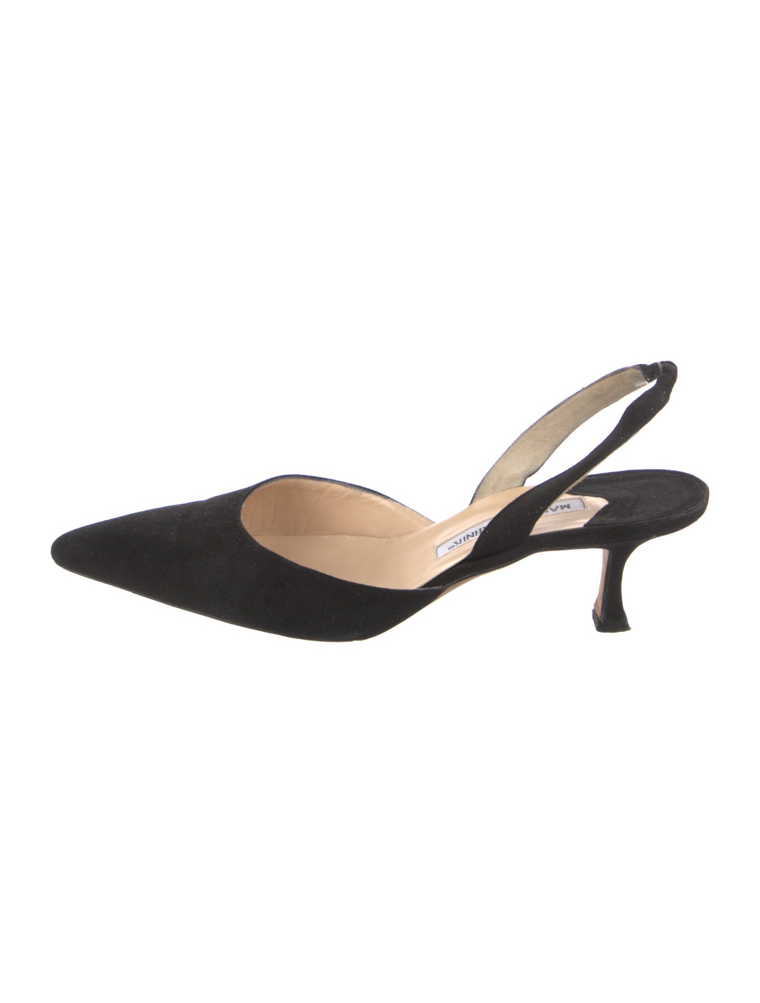 Manolo Blahnik Suede Slingback Pumps