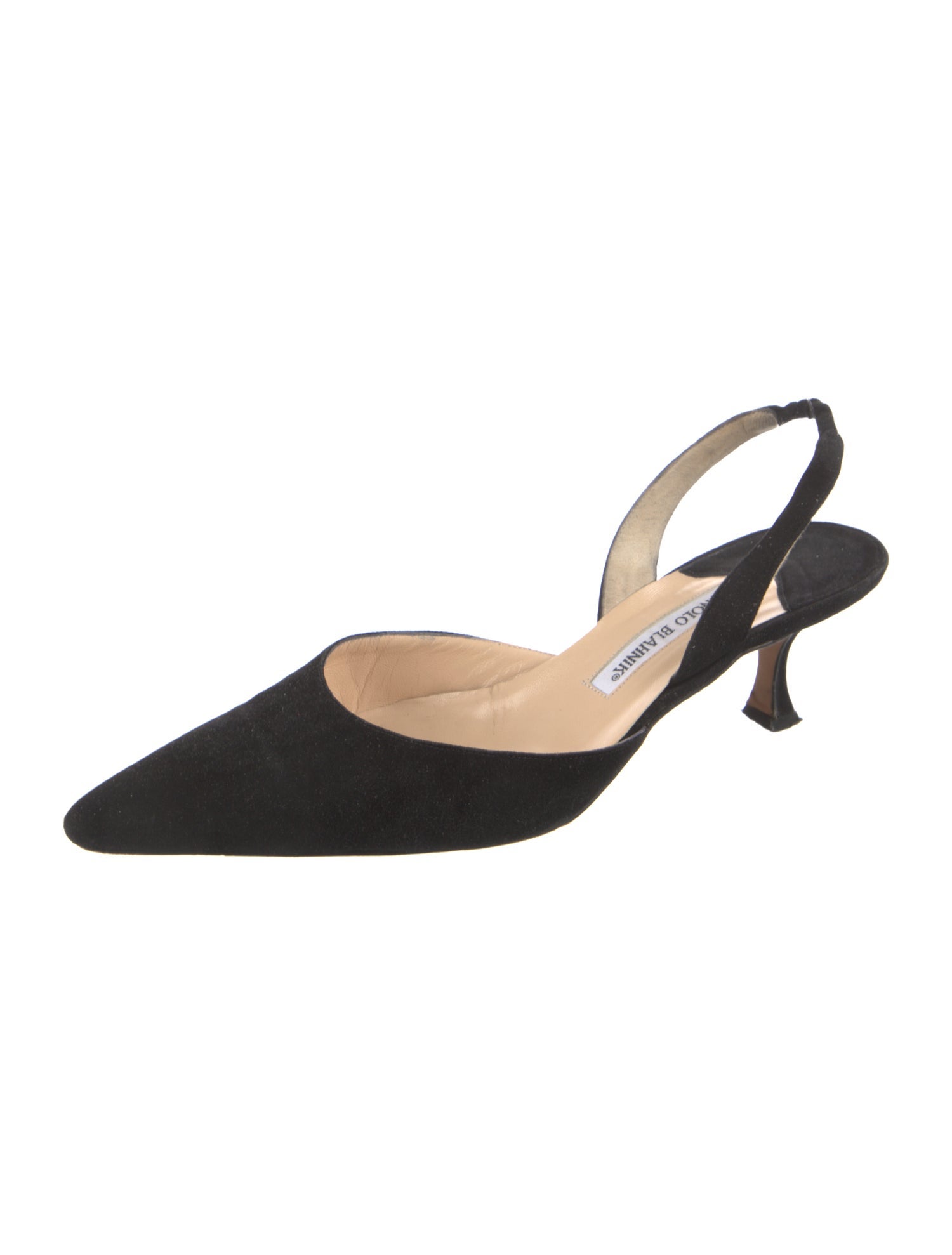 Manolo Blahnik Suede Slingback Pumps
