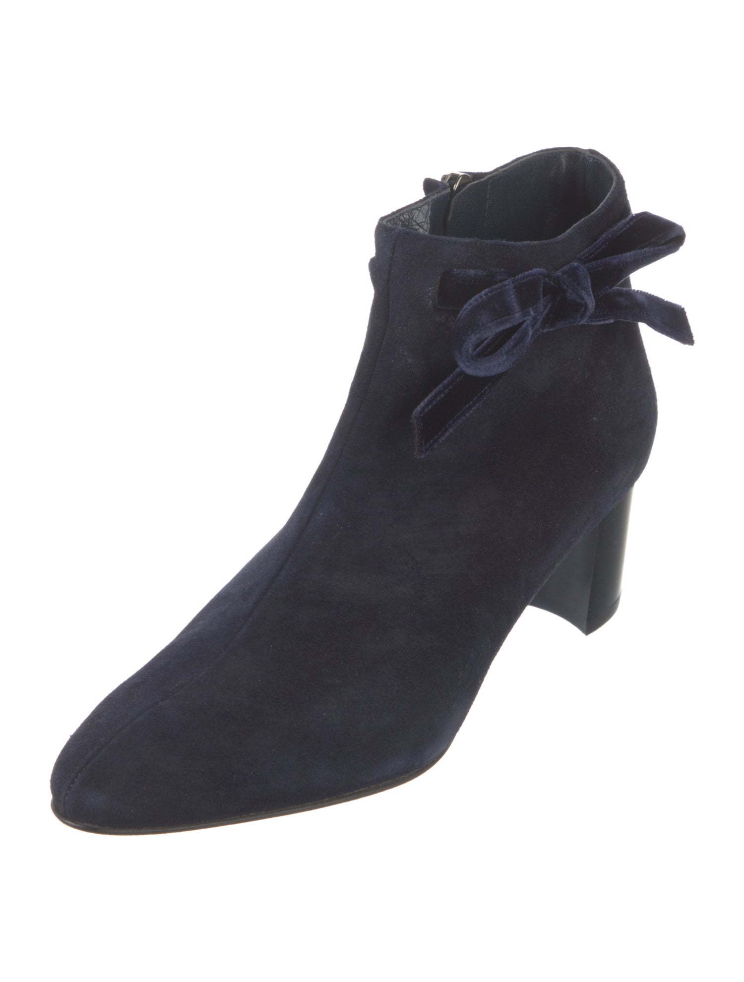 Manolo Blahnik Suede Bow Accents Boots