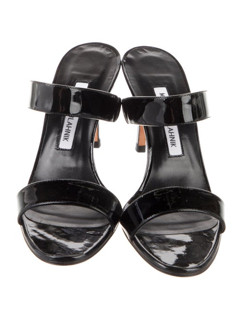 Manolo Blahnik Patent Leather Slides