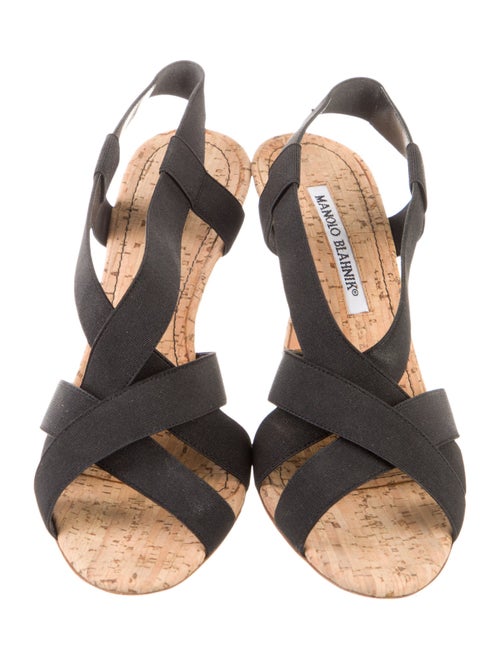 Manolo Blahnik Animal Print Slingback Sandals