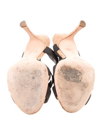 Manolo Blahnik Animal Print Slingback Sandals