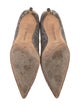 Manolo Blahnik Canvas Animal Print Pumps