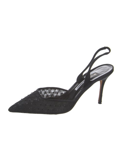 Manolo Blahnik Crystal Embellishments Slingback Pumps