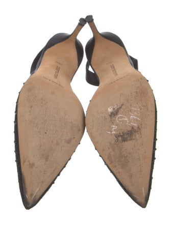 Manolo Blahnik Crystal Embellishments Slingback Pumps