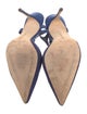 Manolo Blahnik Suede T-Strap Sandals