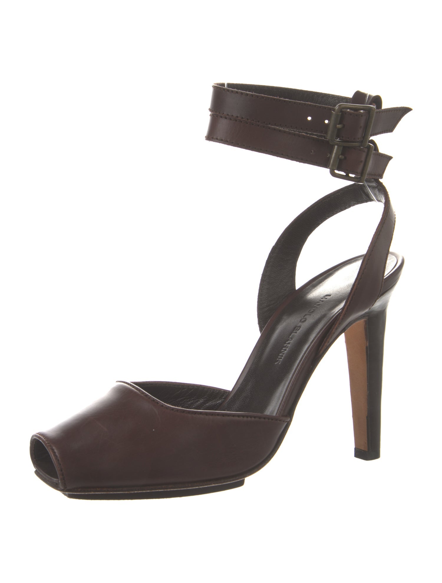 Manolo Blahnik Leather D'Orsay Pumps