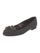Manolo Blahnik Wool Ruffle Embellishment Flats