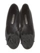 Manolo Blahnik Wool Ruffle Embellishment Flats