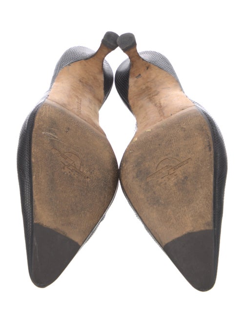 Manolo Blahnik Lizard Animal Print Mules