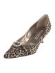 Manolo Blahnik Canvas Animal Print Pumps