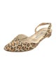Manolo Blahnik Suede Animal Print Slingback Flats