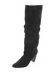 Manolo Blahnik Suede Slouch Boots