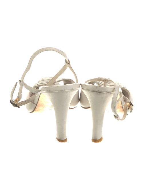 Manolo Blahnik Leather T-Strap Sandals