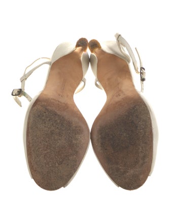 Manolo Blahnik Leather T-Strap Sandals