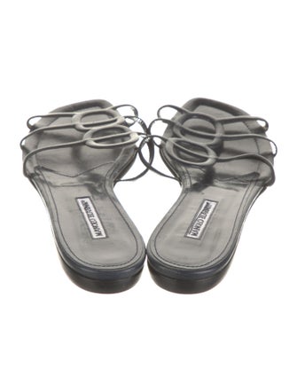 Manolo Blahnik Leather Slides
