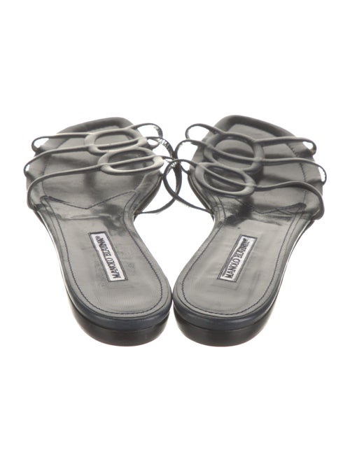 Manolo Blahnik Leather Slides