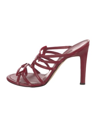 Manolo Blahnik Leather Slides