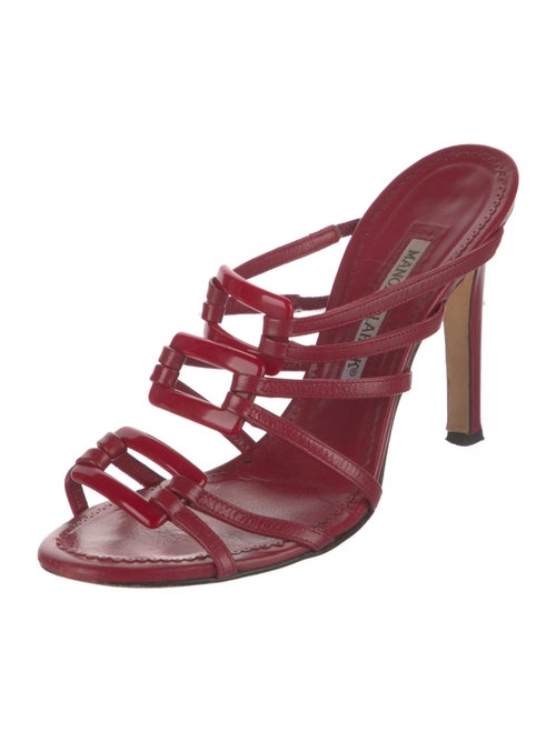 Manolo Blahnik Leather Slides