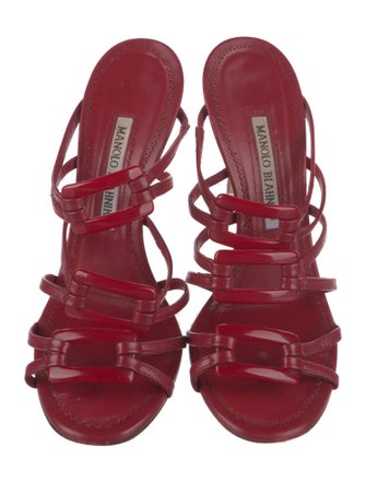 Manolo Blahnik Leather Slides