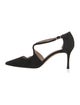 Manolo Blahnik Suede T-Strap Pumps