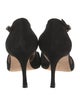 Manolo Blahnik Suede T-Strap Pumps