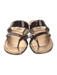 Manolo Blahnik Leather Printed Slides