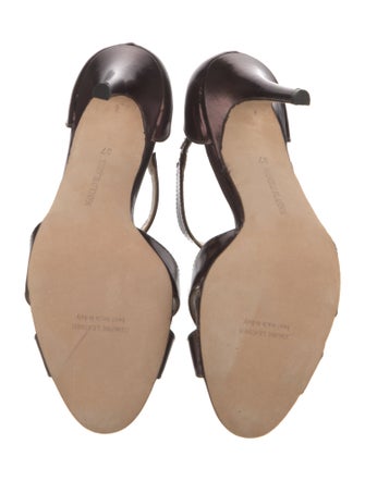 Manolo Blahnik Suede T-Strap Pumps