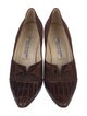 Manolo Blahnik GG Embossed Suede D'Orsay Pumps