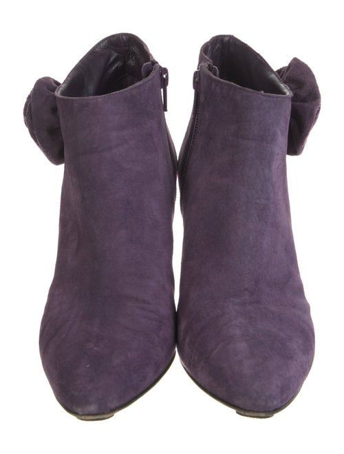 Manolo Blahnik Suede Floral Print Boots