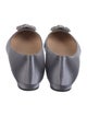 Manolo Blahnik Satin Crystal Embellishments Flats