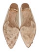 Manolo Blahnik Satin Crystal Embellishments Flats