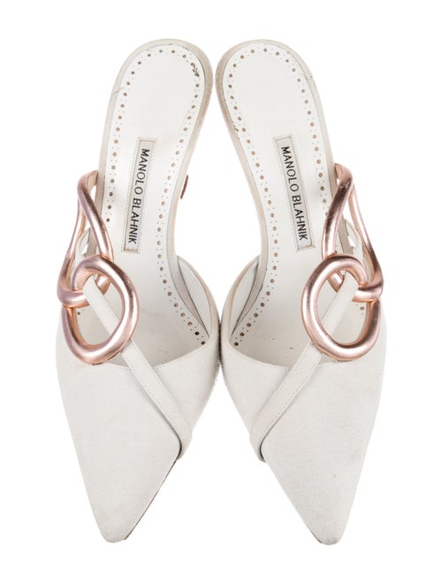 Manolo Blahnik Suede Mules