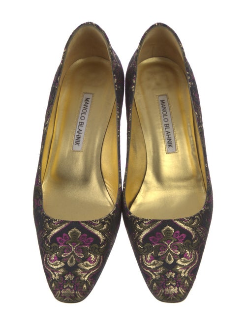 Manolo Blahnik Floral Print Pumps