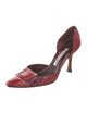 Manolo Blahnik Python Animal Print D'Orsay Pumps