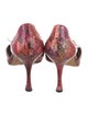 Manolo Blahnik Python Animal Print D'Orsay Pumps