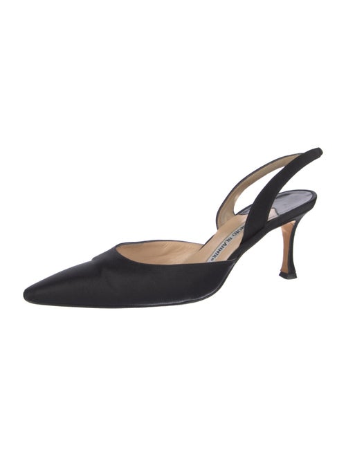 Manolo Blahnik Satin Slingback Pumps