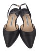 Manolo Blahnik Satin Slingback Pumps