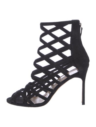 Manolo Blahnik Suede Gladiator Sandals