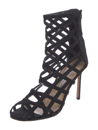 Manolo Blahnik Suede Gladiator Sandals