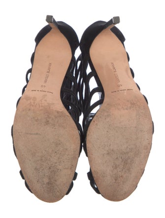 Manolo Blahnik Suede Gladiator Sandals