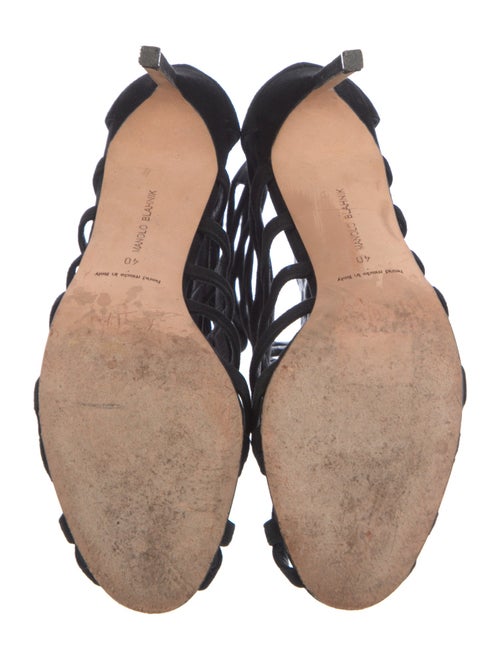 Manolo Blahnik Suede Gladiator Sandals