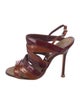 Manolo Blahnik Patent Leather Gladiator Sandals