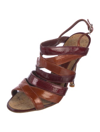 Manolo Blahnik Patent Leather Gladiator Sandals