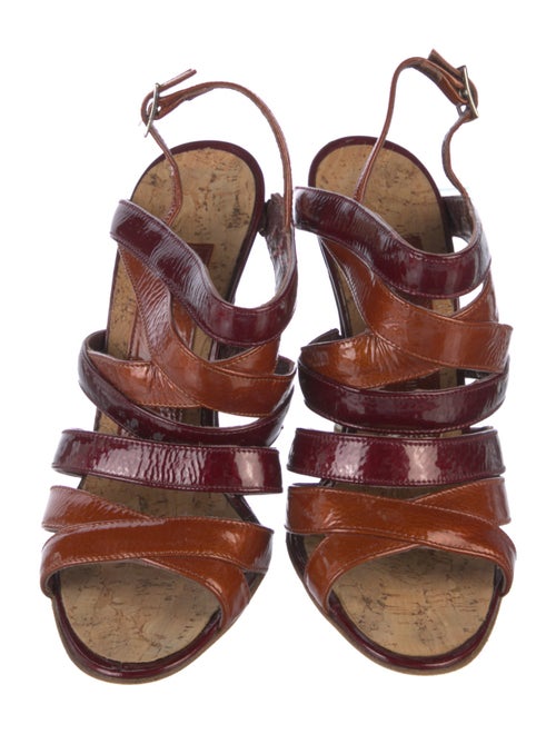 Manolo Blahnik Patent Leather Gladiator Sandals