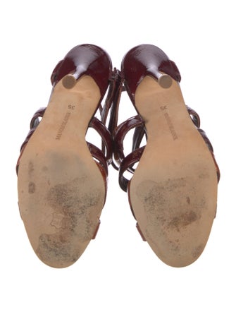 Manolo Blahnik Patent Leather Gladiator Sandals