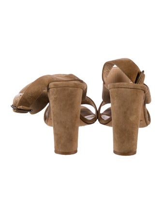 Manolo Blahnik Suede Slingback Sandals